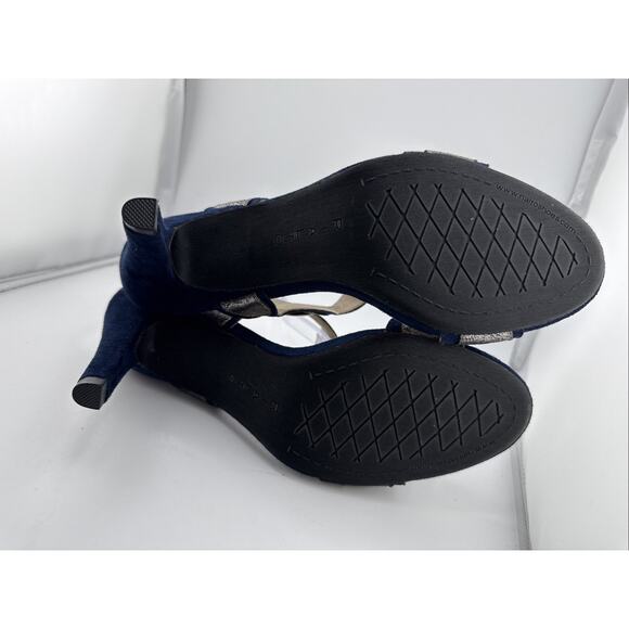 Rialto Womens Rheta High Heels Navy & Gold 8.5 M NWB - Picture 8 of 12